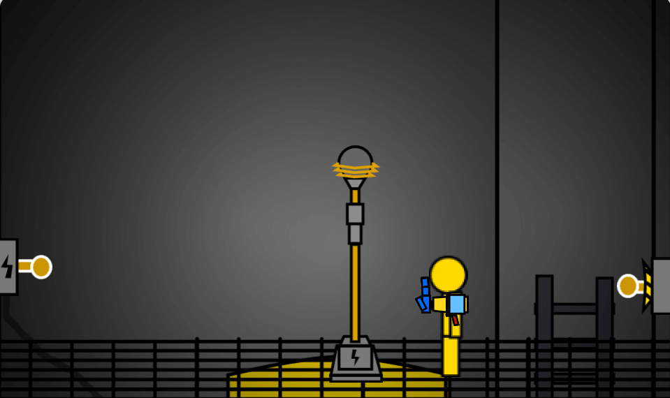 Poppy Playtime 2D puzzle room scene